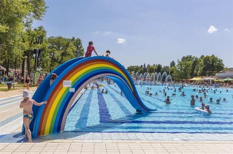 Palatinus Strand Baden in Budapest, Ungarn