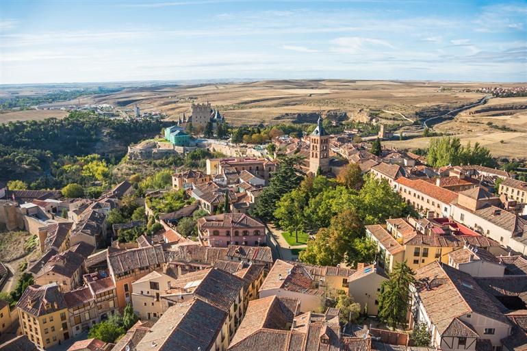 Panoramischer Blick über Segovia, Spanien