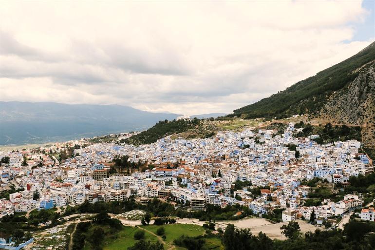 Panoramablick von der Spanischen Moschee über Chefchaouen