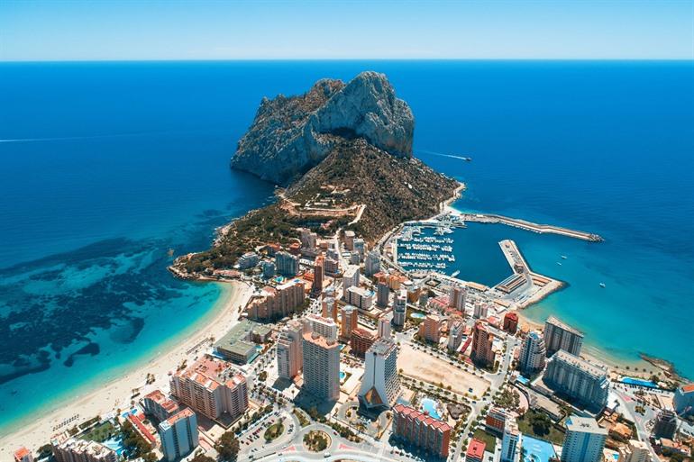 Panoramablick auf Calpe, Spanien