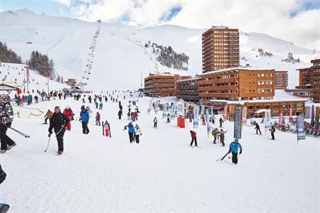 Paradiski Skigebiet La Plagne in den französischen Alpen