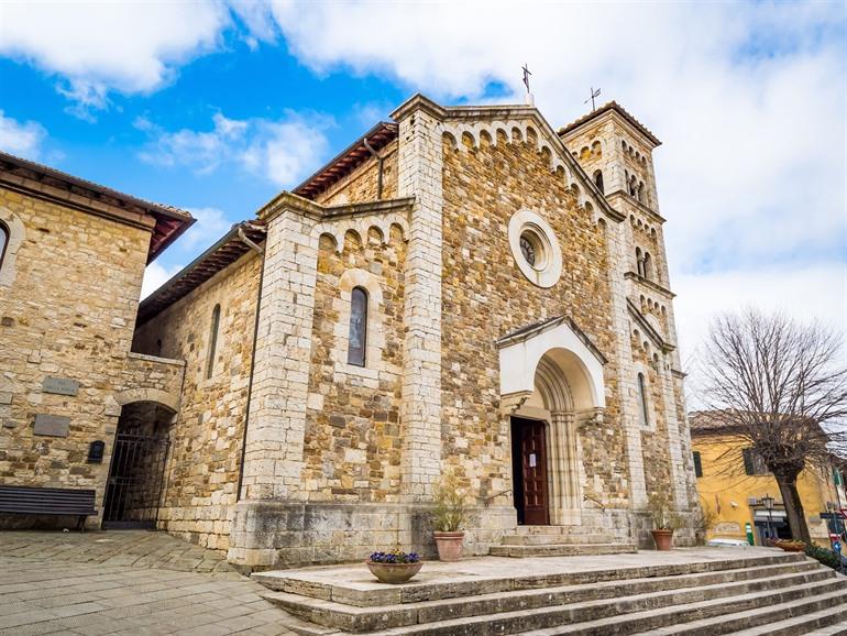 Pfarrkirche in Castellina in Chianti, Toskana