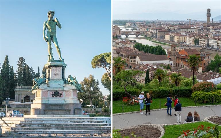 Piazzale Michelangelo in Florenz und Aussichtspunkt