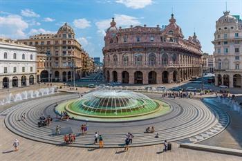 Piazza de Ferrari in Genua, Italien