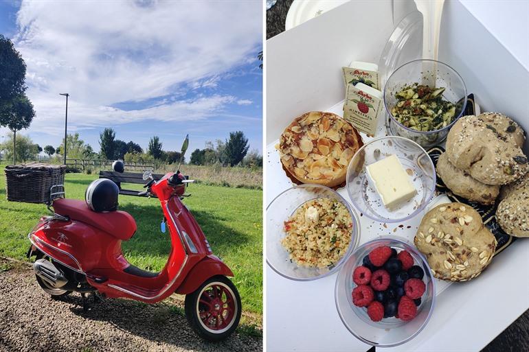 Picknickkorb der Vespa Trip, optional buchbar