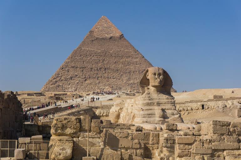 Die Pyramiden von Gizeh und die Sphinx