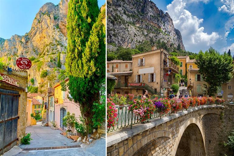 Malerische Gassen in Moustiers-Sainte-Marie, Provence