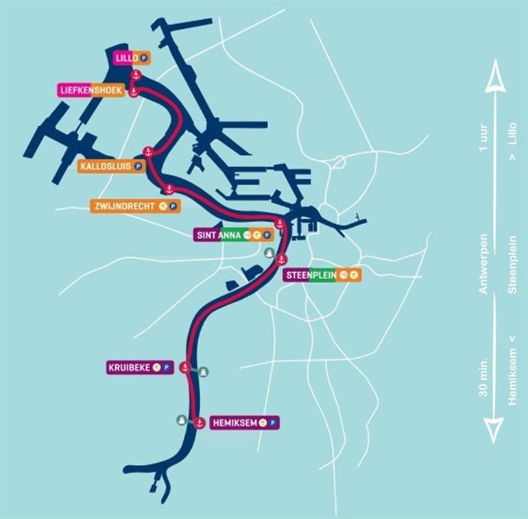 Planung der Waterbus Antwerpen