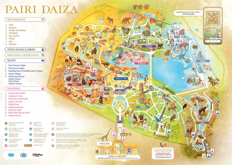 Karte von Pairi Daiza 2025