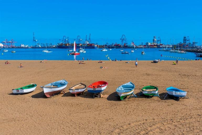 Strand Las Alcaravaneras, Las Palmas auf Gran Canaria