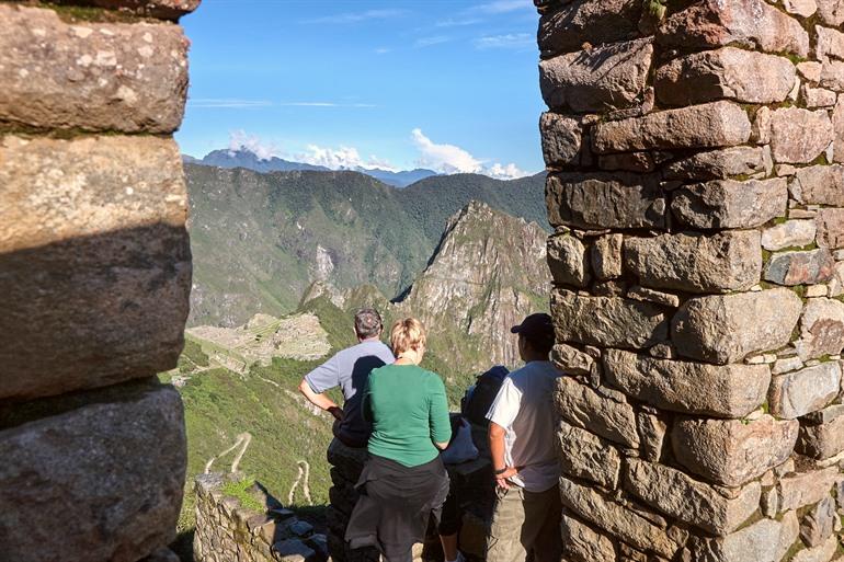 Wunderschöner Blick auf Machu Picchu am Inti Punku