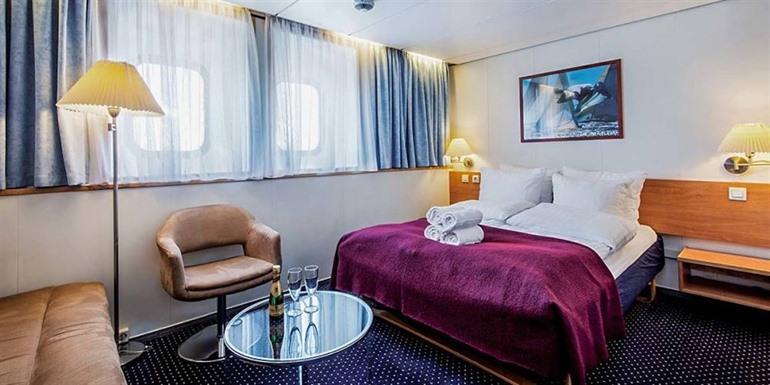 Premium-Kabine auf der DFDS-Fähre Ijmuiden Newcastle