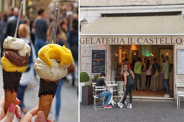 Probieren Sie die besten Gelatos im Il Castello in Rimini