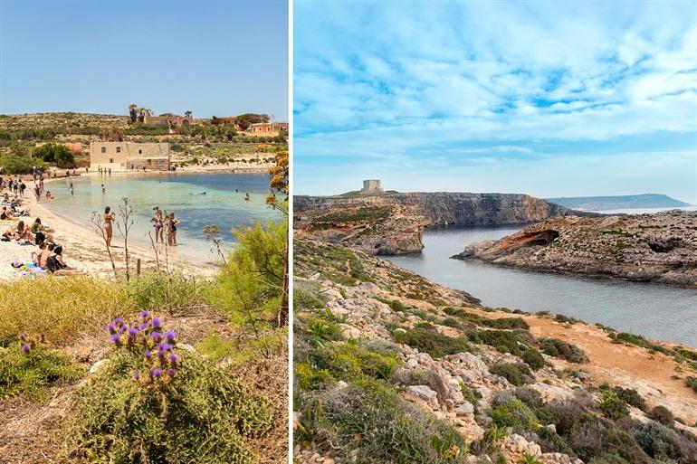 Entspannen in der Santa Marija Bucht auf Comino