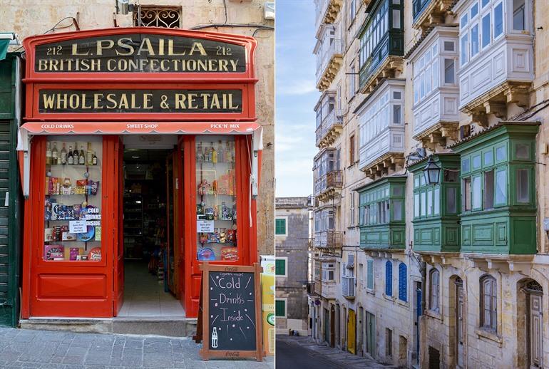 Republic Street und Merchant Street in Valletta