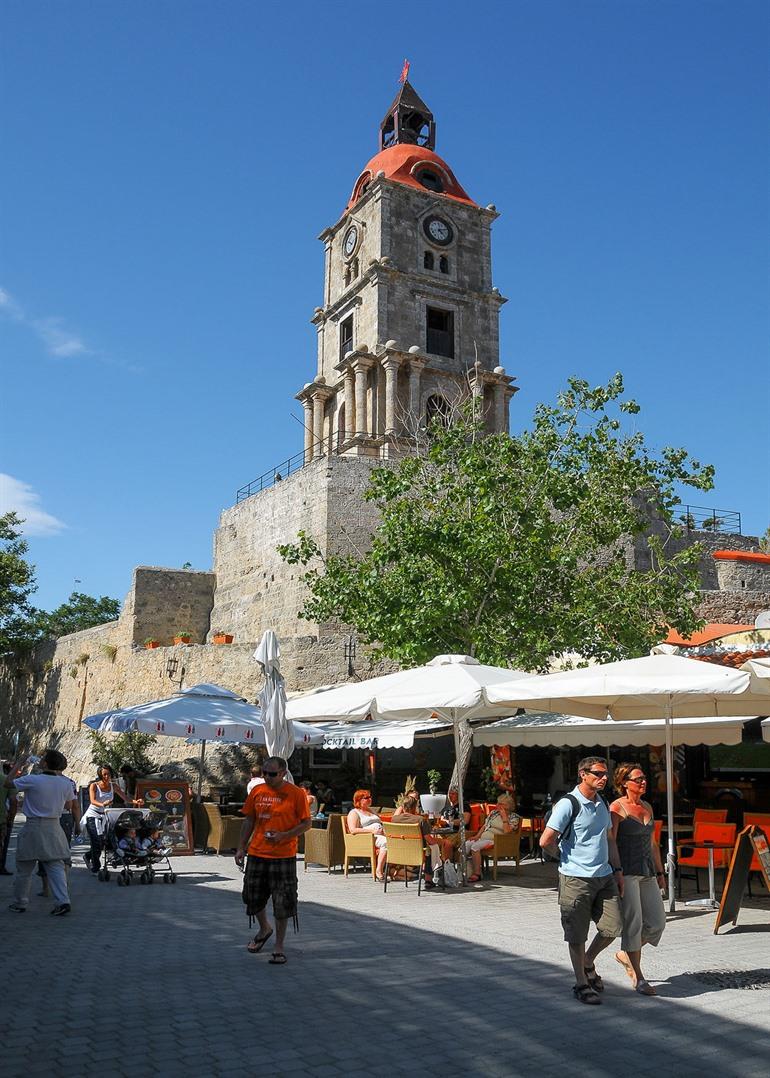 Roloi-Uhrturm, Altstadt von Rhodos