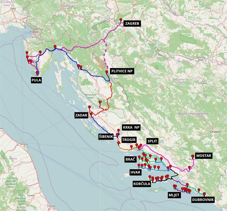 15-tägige Rundreise durch Kroatien