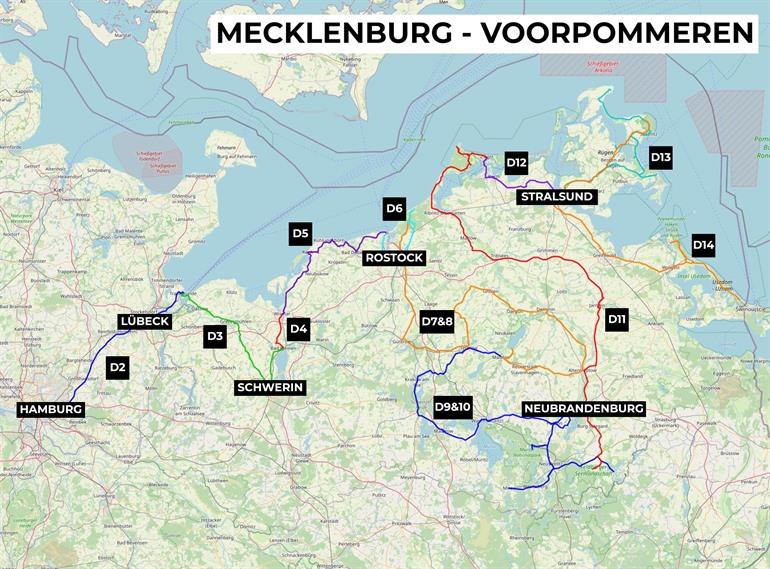 Route der Roadtrip durch Mecklenburg-Vorpommern