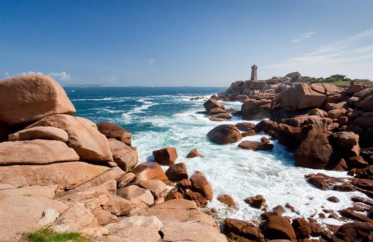 Rosa Granitküste von Bretagne, Frankreich