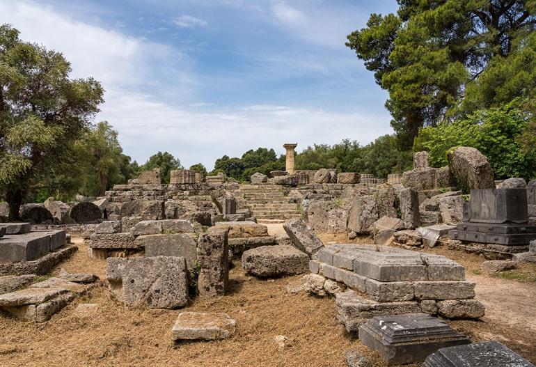 Ruinen des Zeus-Tempels in Olympia