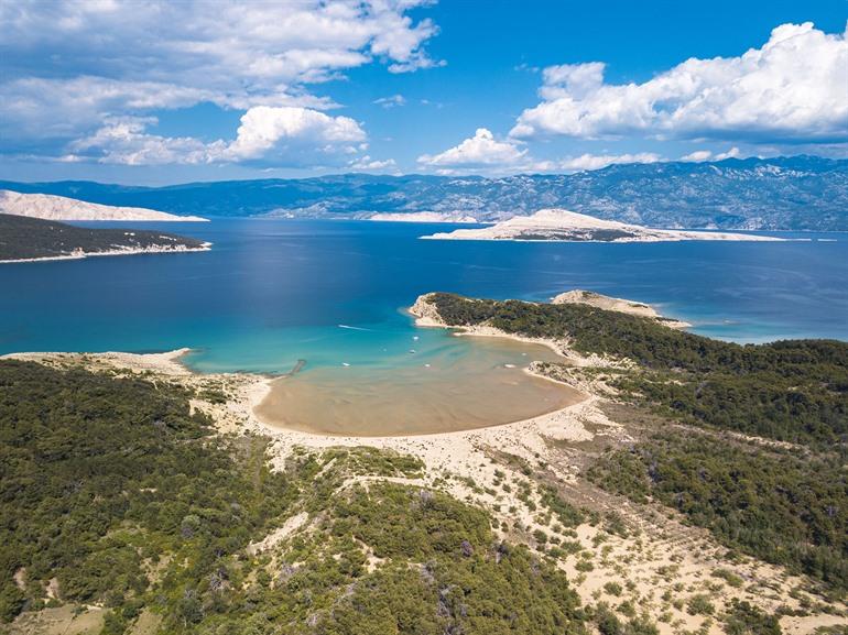 Sahara Beach auf der Insel Rab, Kroatien
