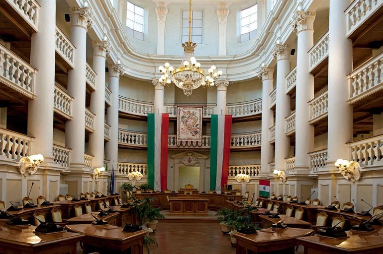 Tricolore-Saal im Rathaus von Reggio Emilia