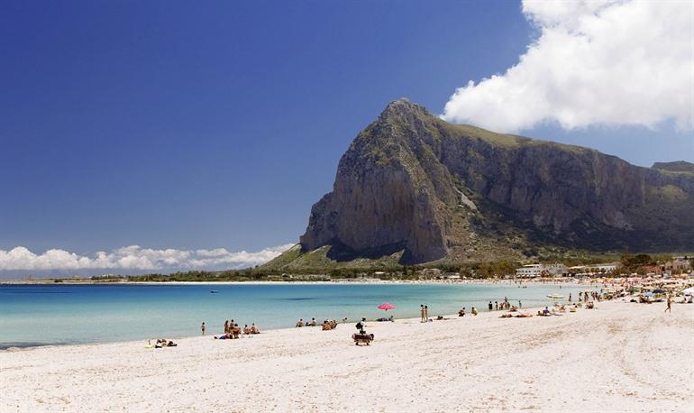 Sandstrand in San Vito Lo Capo, Sizilien