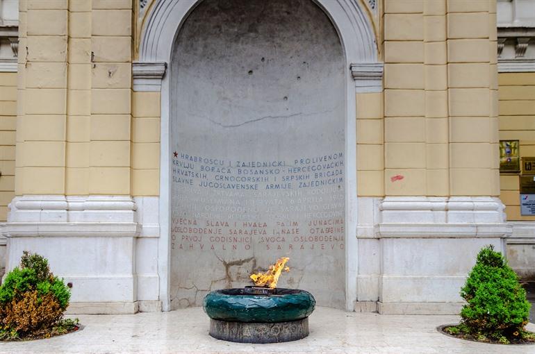 Das ewige Feuer in Sarajevo, Bosnien und Herzegowina
