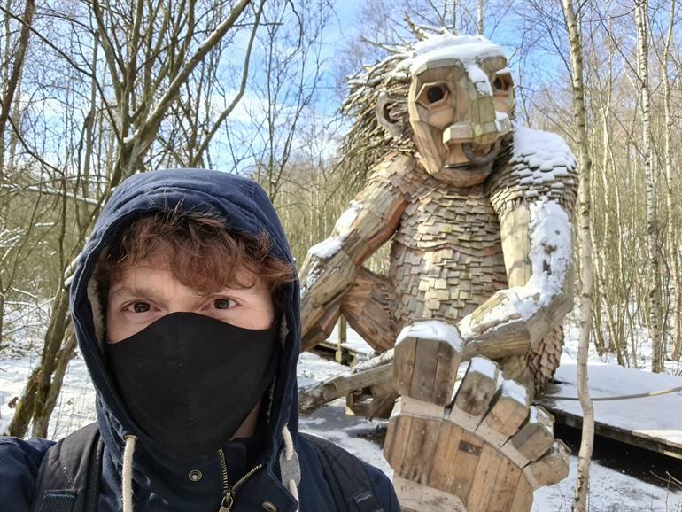 Selfie mit Arvid dem Troll