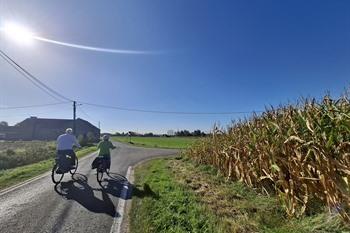Stimmungsbilder der Fahrradroute von Gent nach Kortrijk (Richtung Waregem)