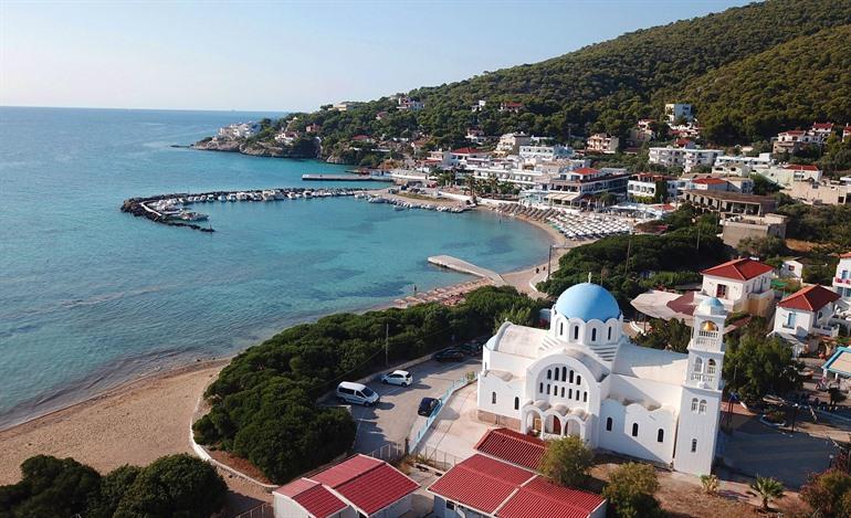 Skala Strand auf Agistri, Griechenland