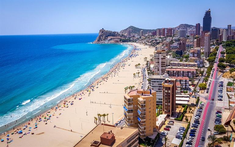 Skyline über Benidorm, Spanien