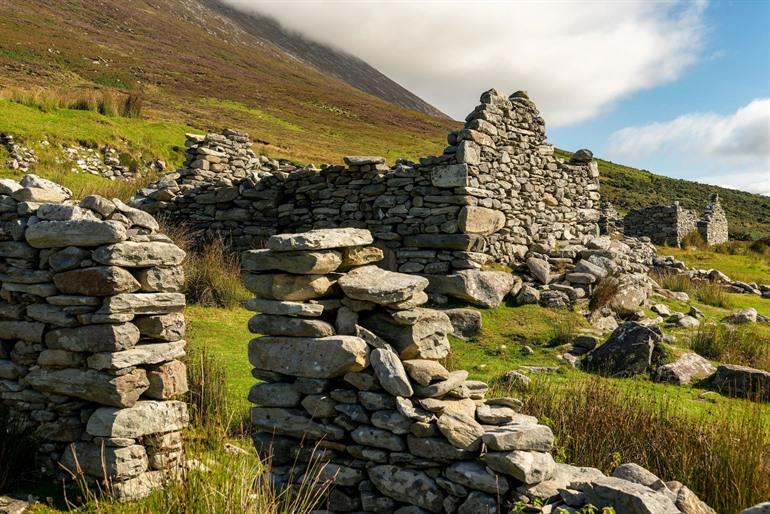 Verlassene Siedlung Slievemore, Achill Island
