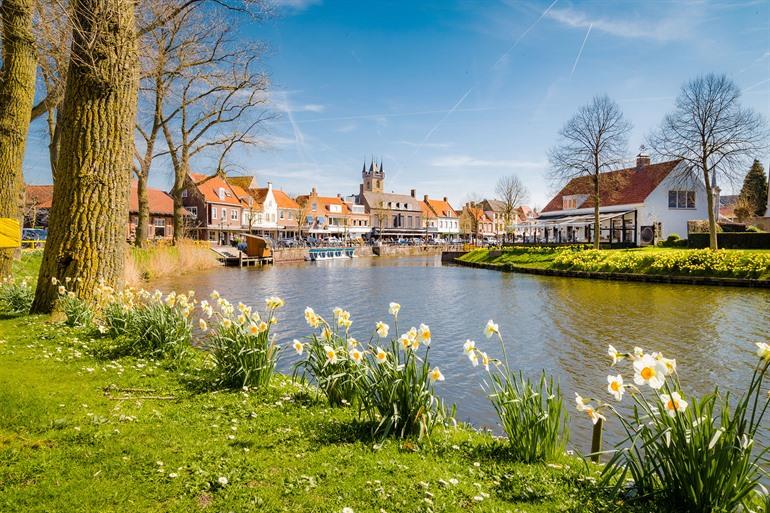 Schleuse, eines der schönsten Dörfer in Zeeland, Niederlande