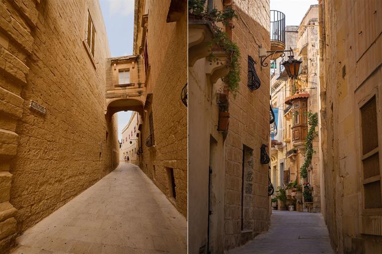 Enge Gassen in Mdina, Malta