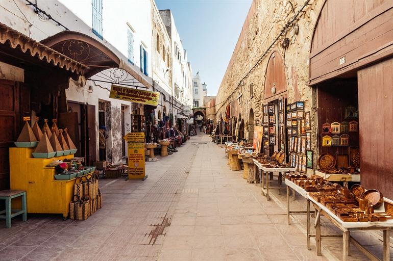 Souvenirshops in der alten Medina von Casablanca