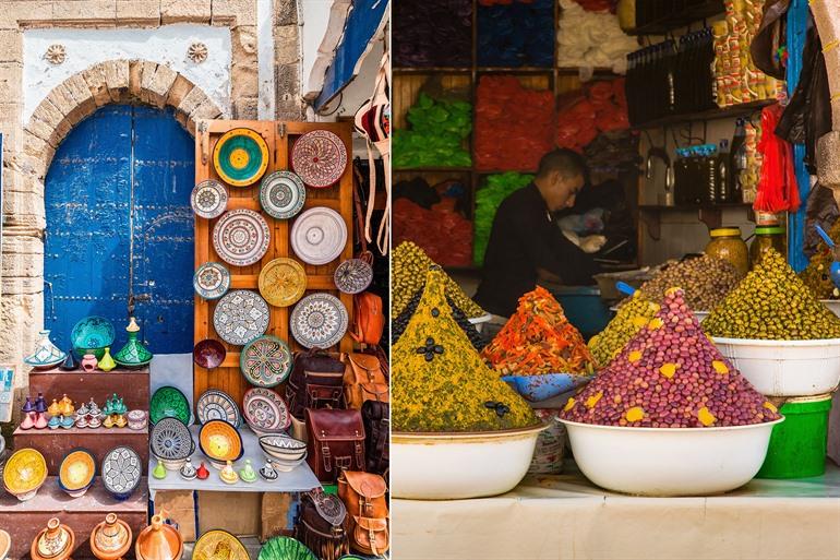 Souvenirshops in Essaouira, Marokko