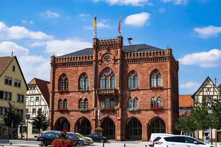 Rathaus von Tauberbischofsheim, Deutschland