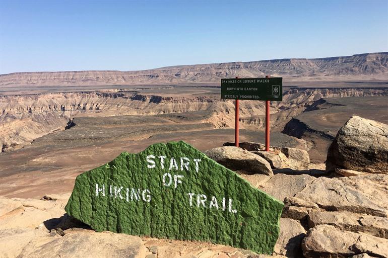Start der Fish River Canyon Wanderung