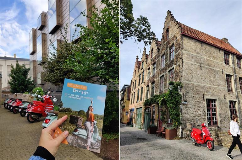 Startpunkt der Vespa-Tour in Brügge, an der Groenerei und der Meebrug, Brügge