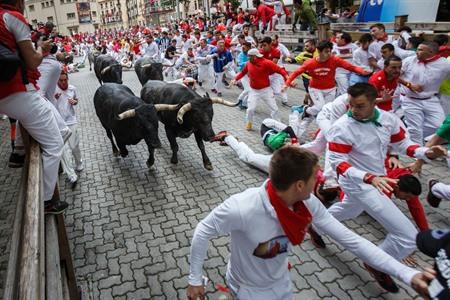 Stierlauf in Pamplona, Spanien