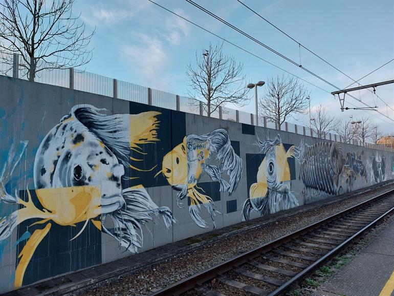 Street-Art am Bahnhof von Halle