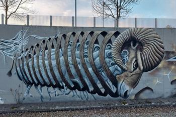 Street-Art am Bahnhof von Halle