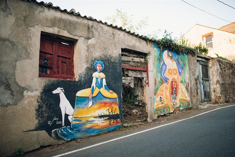 Street-Art im Stadtteil Canido, Galicien