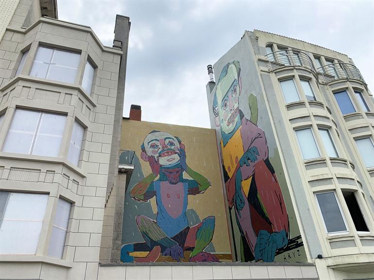 Street Art von Aryz in Ostende