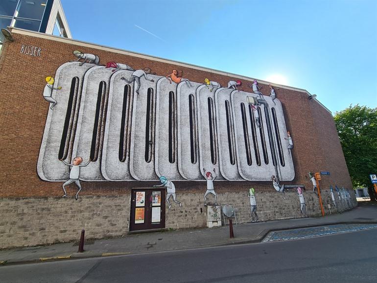 Street-Art-Verwirrung in Leuven