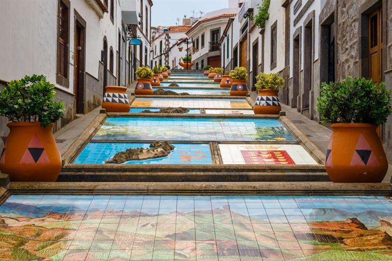 Fliesenmosaike in Firgas, Gran Canaria
