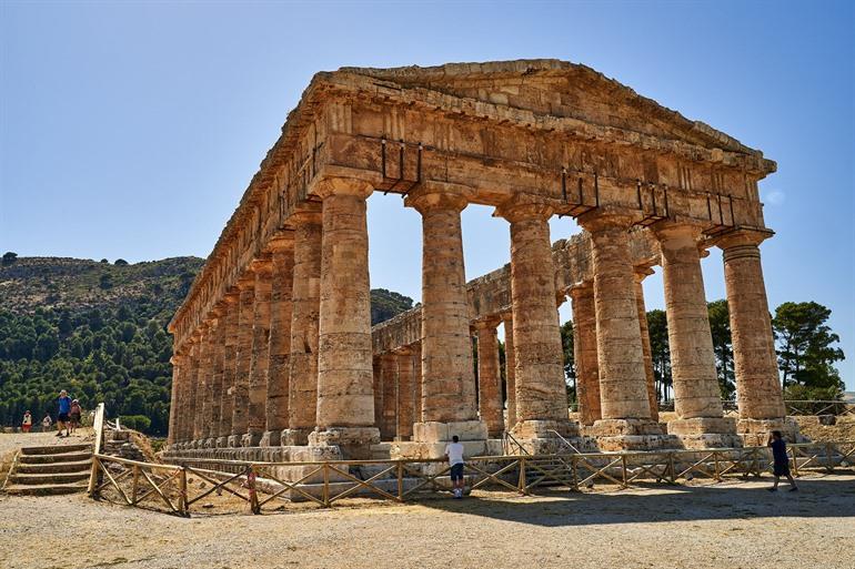 Besuch des Tempels von Segesta, Sizilien