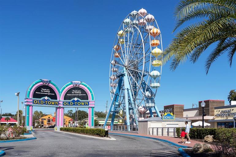 Das Rad in der Altstadt von Kissimmee