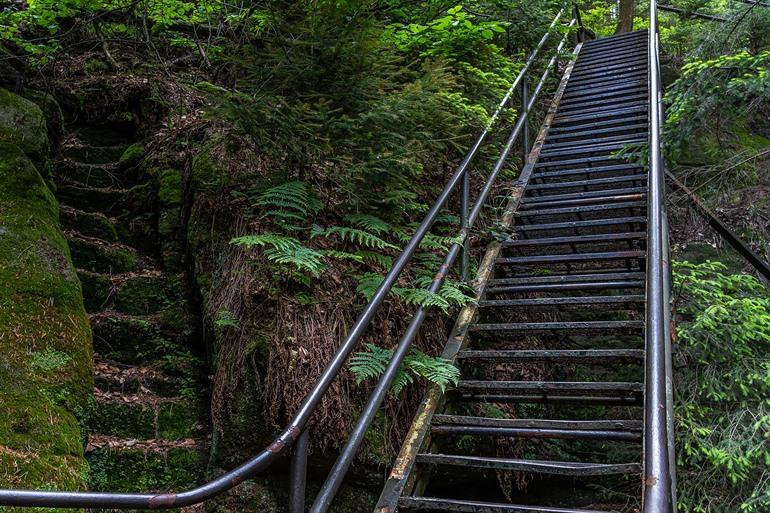Treppen am Malerweg in Altendorf
